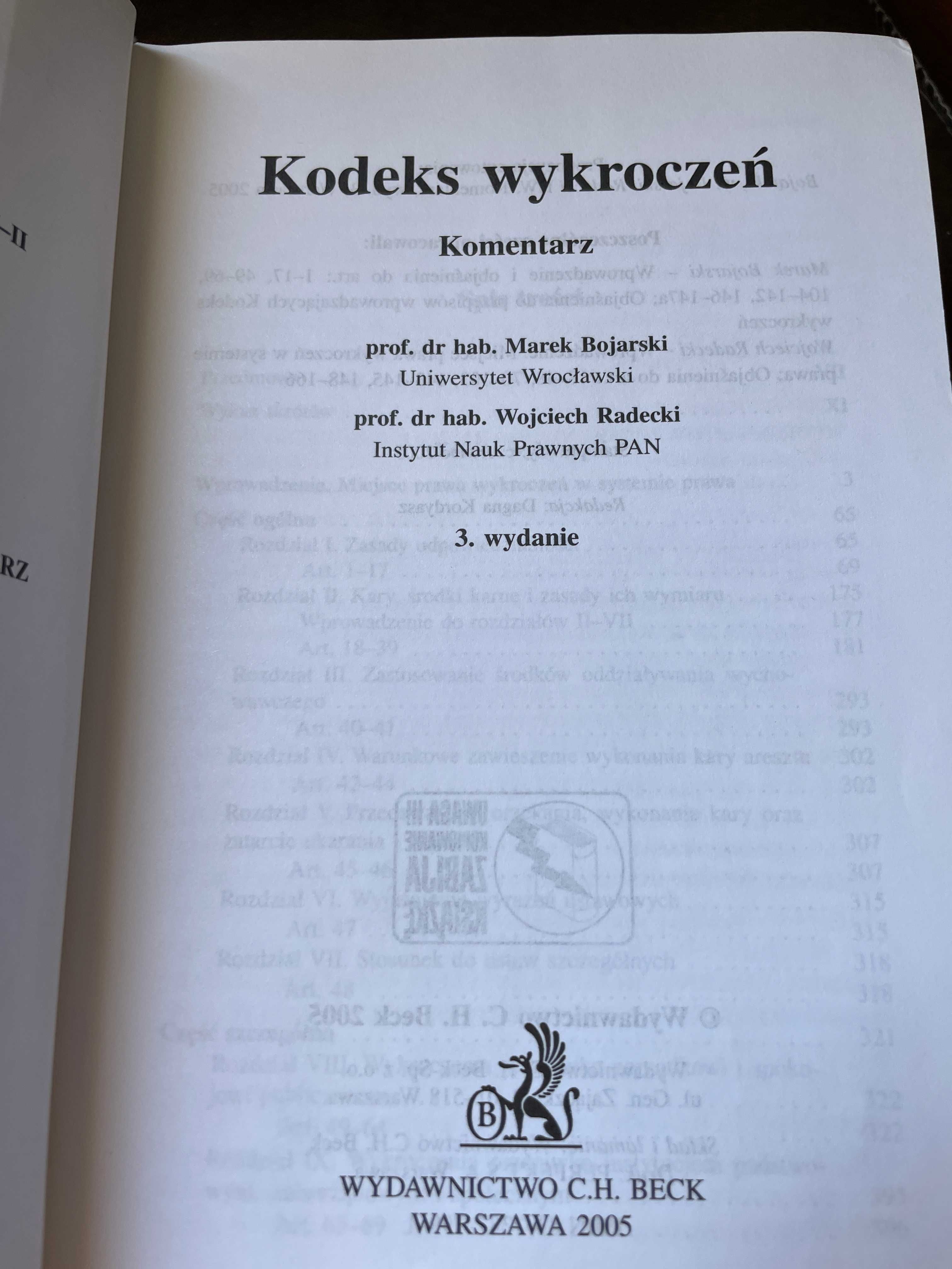 Kodeks wykroczeń.Komentarz C.H.BECK