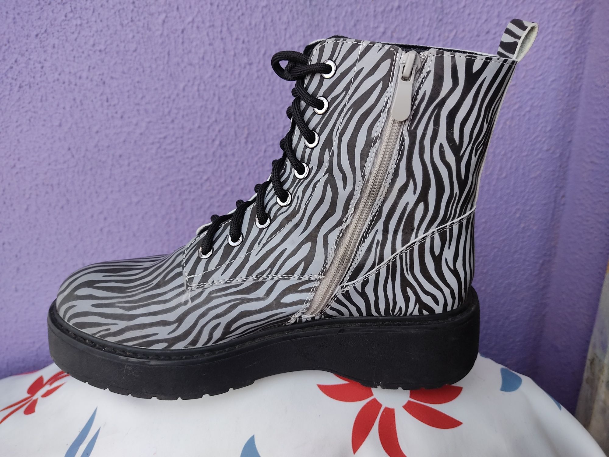 Botas Gumme Track Reflective Zebra da D.Franklin