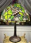 Lampa witrażowa (Tiffany) sygnowana wys.64cm,śred.47cm -stan idealny