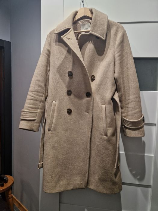 Płaszcz wełniany mango