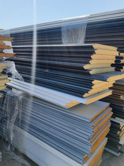 Płyta warstwowa 40mm dł. 4m NOWA II gat grafit,brąz,srebrna/transport