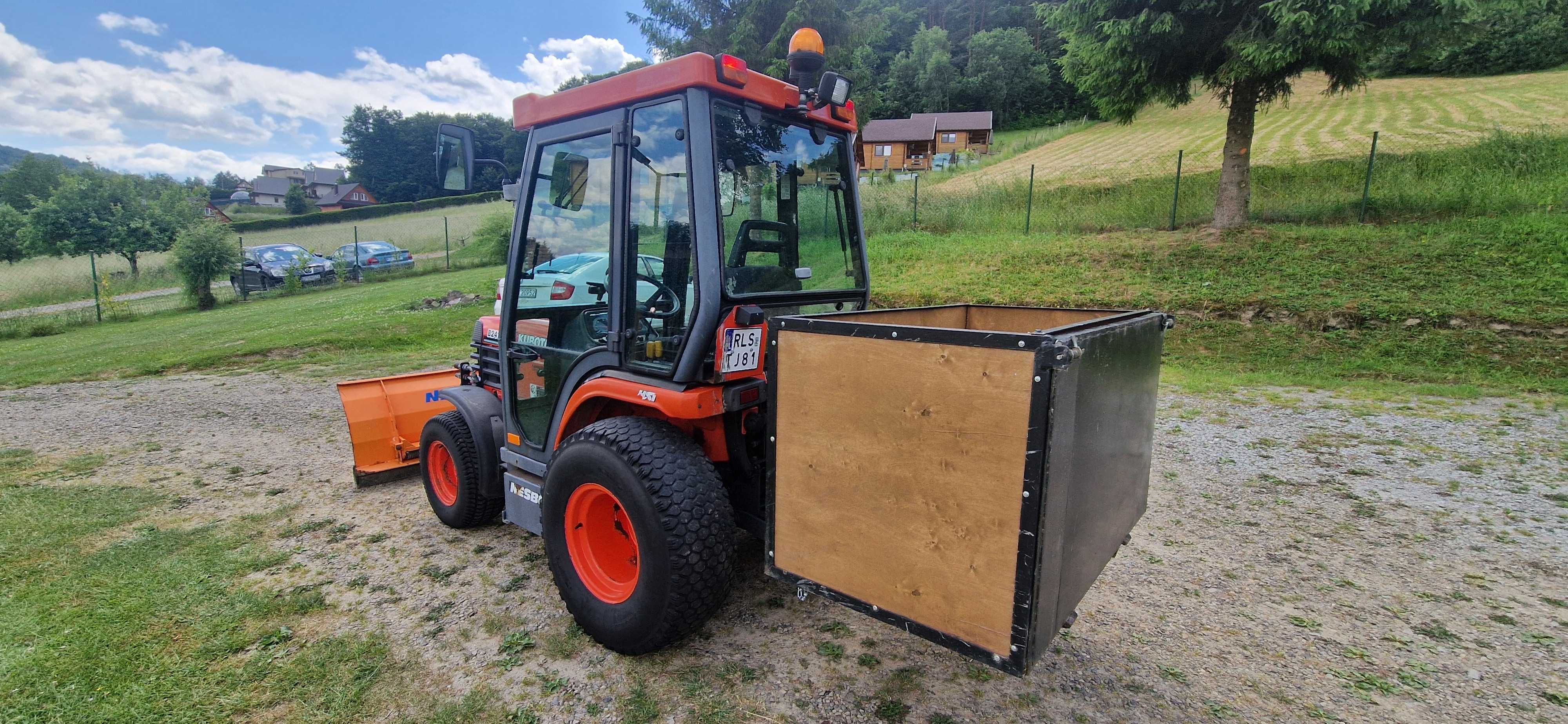 Kubota B2410 Diesel 4x4 (pług, dodatkowa hydraulika, faktura)