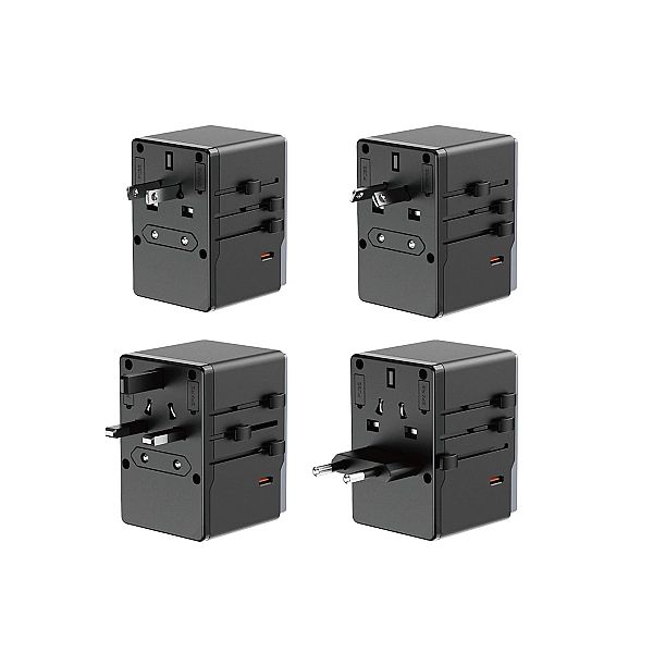 Adapter podróżny Dudao A35Pro 35W EU / UK / AUS / US / JP 3x USB-C 2x