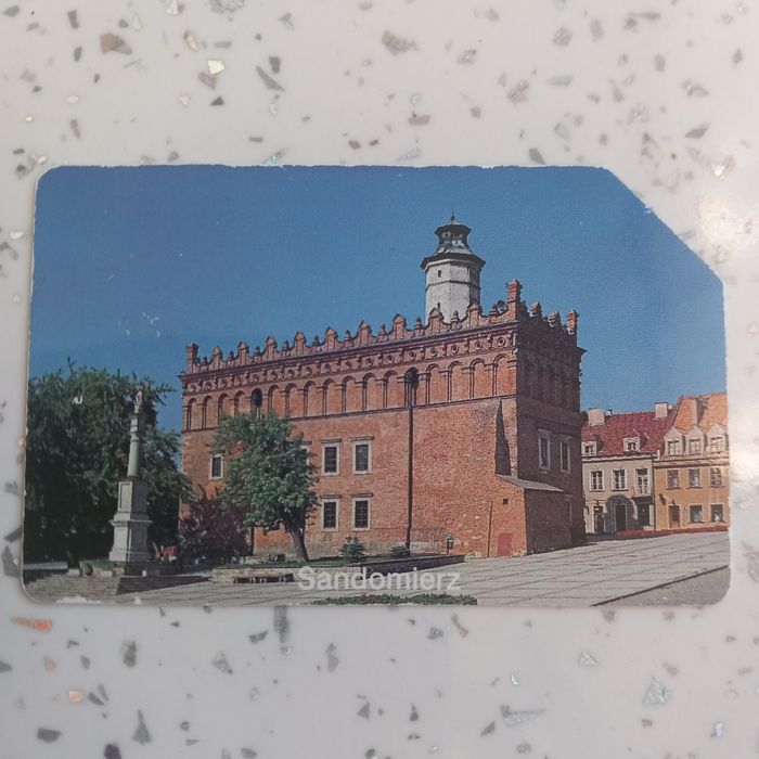 Dwie polskie karty telefoniczne z XX w. Sandomierz i TP - teraz prywa.