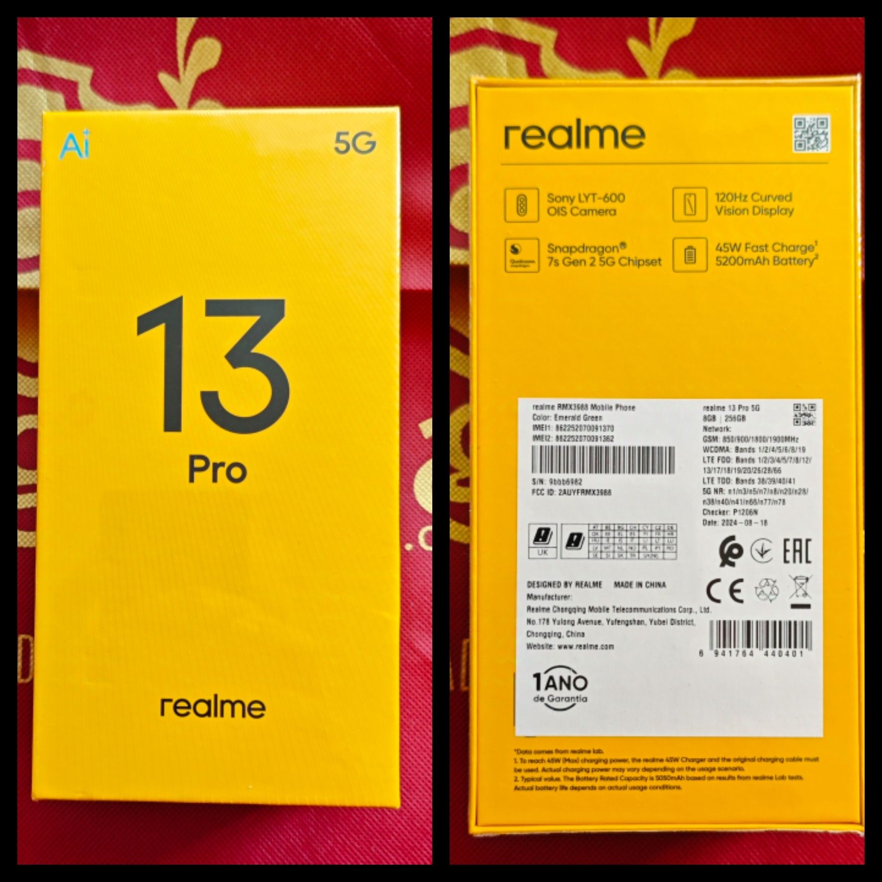 Realme 13 pro 5G, 8/256 Gb Green
