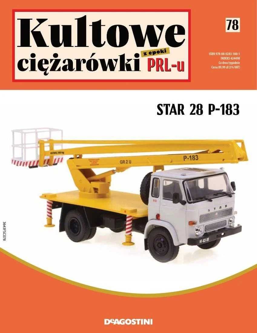 STAR 28 P-183 podnośnik DeAgostini Kultowe ciężarówki PRL-u 1:43 nr 78