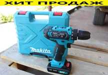 Акумуляторний шуруповерт Makita з DFR патроном та набором. Шурупокрут