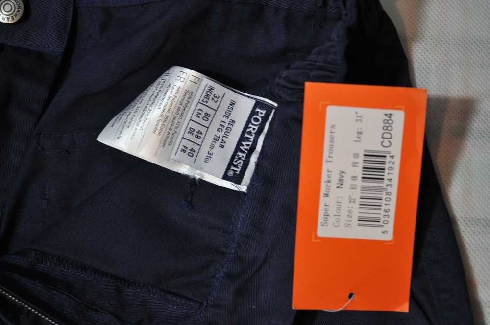 PORTWEST 80cm 32/31 nowe męskie spodnie bojówki  kieszenie i4z TOCSAM