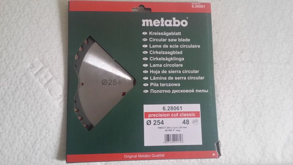 Tarcza metabo widiowa 254mm 48z