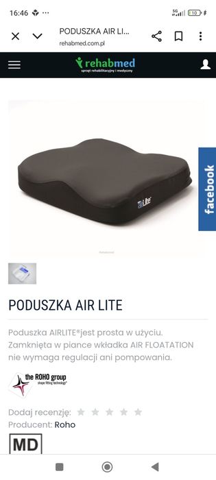 Poduszka przeciwodleżynowa ROHO AirLite