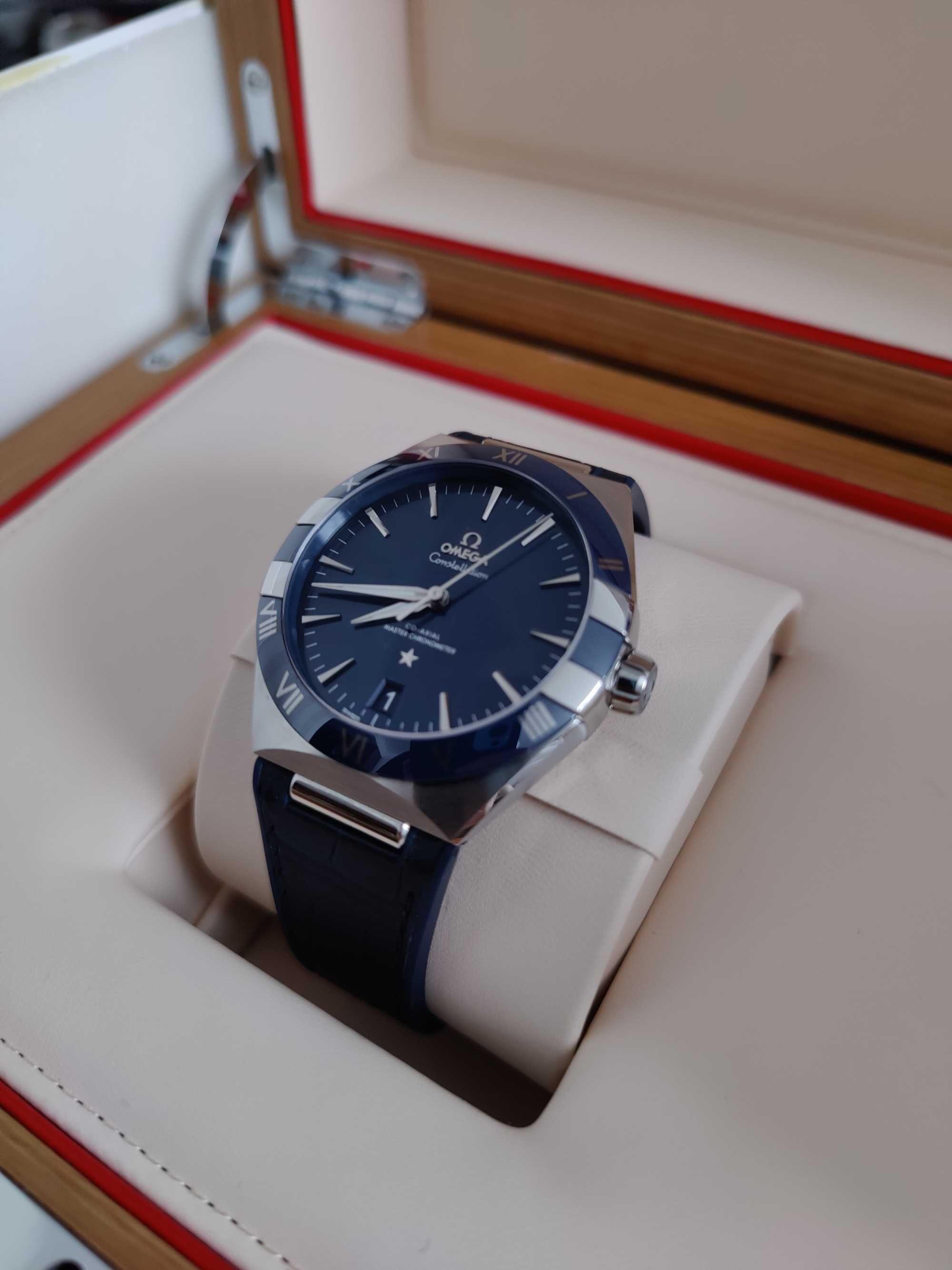 Omega Constellation Blue, 2021, Jak nowy, Gwarancja