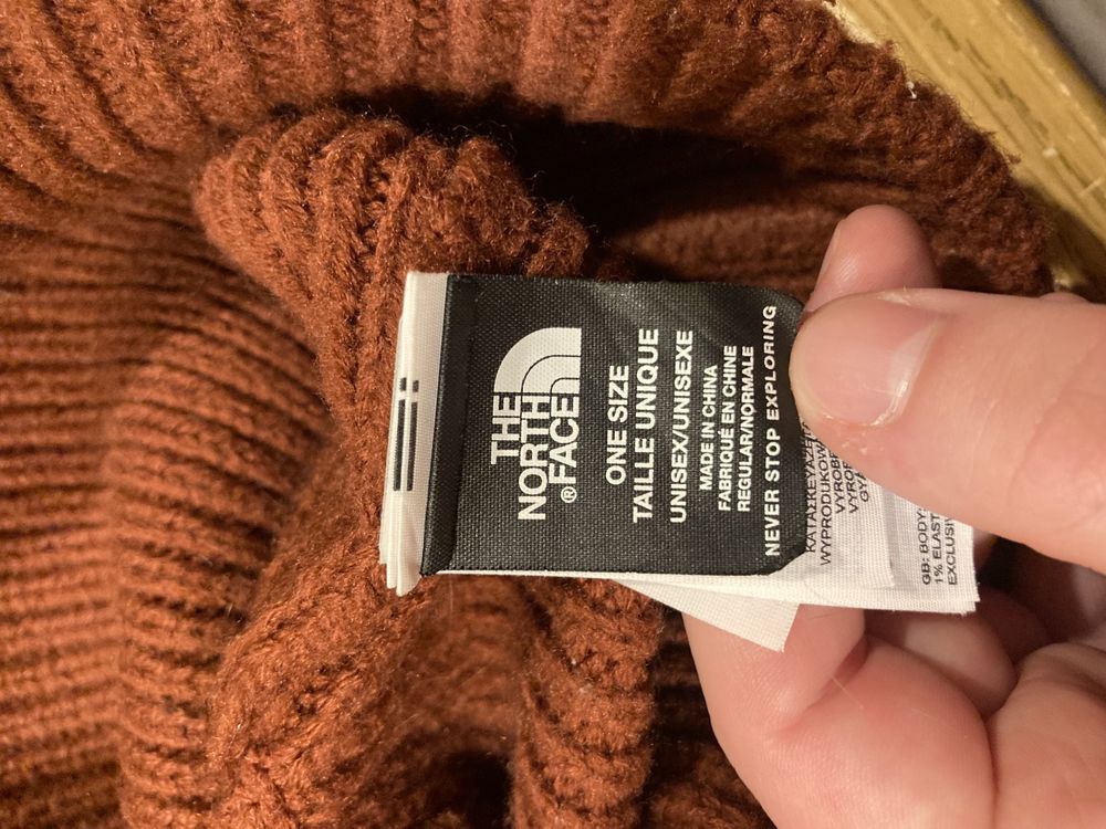 North Face original  шапка червона унісекс