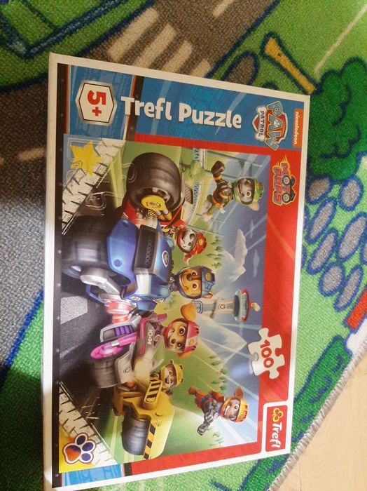 Puzzle i karty Psi Patrol duży zestaw