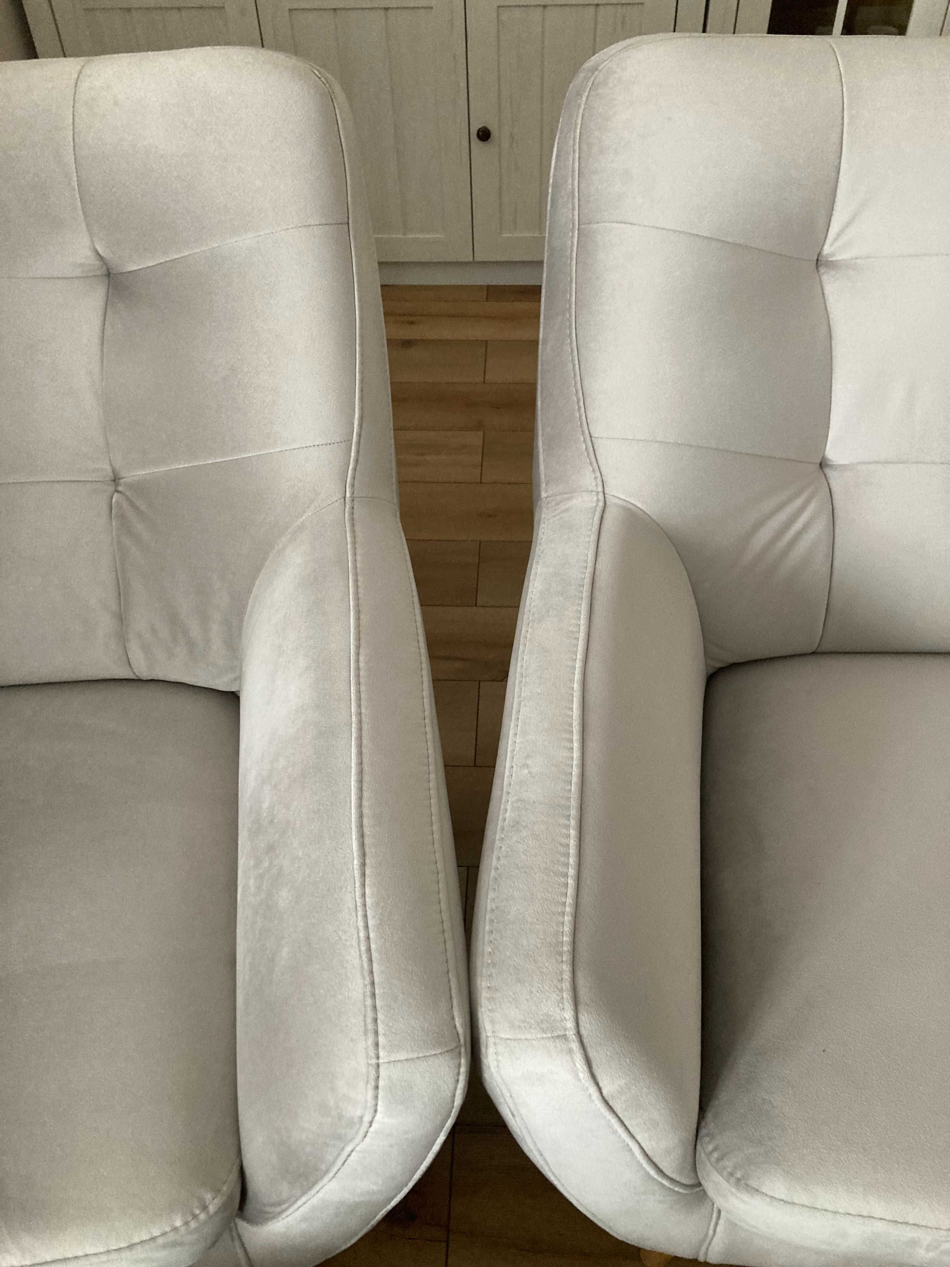 Zestaw wypoczynkowy sofa fotel uszak puf + stoliki kawowe + dywan