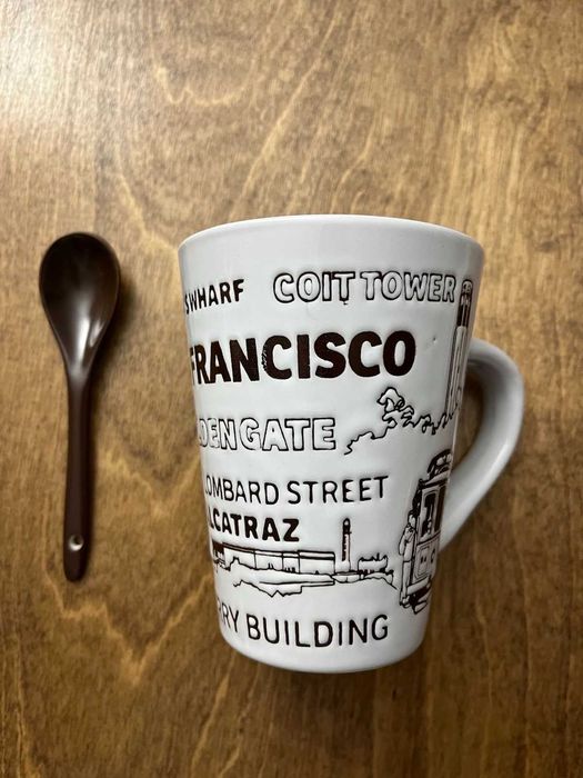 KUBEK San Francisco z łyżką NOWY prezent