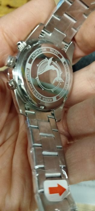 Zegarek chronograf  stał szl WR 10 atm