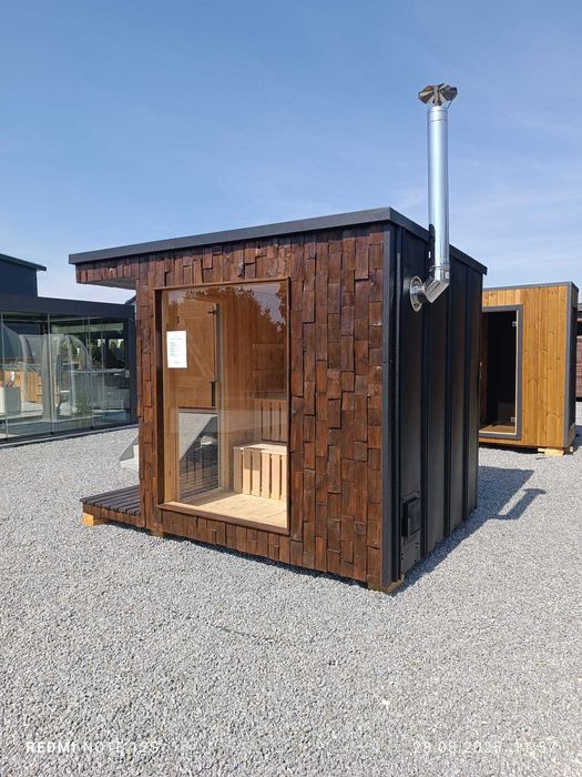 Sauna ogrodowa z werandą opalana drewnem Dostawa Cała Polska