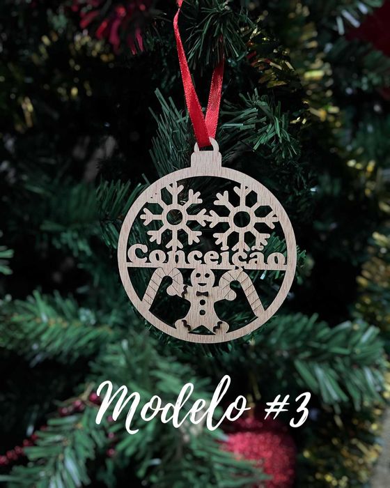 Enfeites de Natal personalizados com Nome
