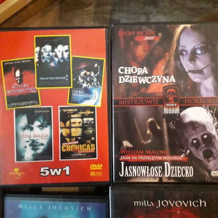 Duży zestaw Flimy DVD i VCD Horrory Thillery i Sensacyjne