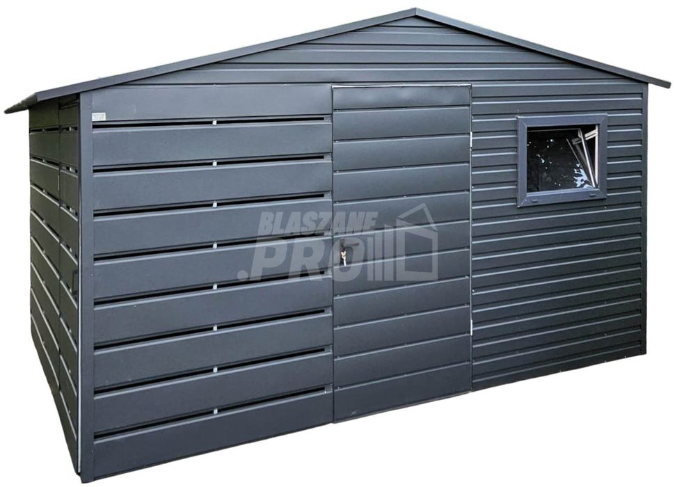 Schowek Domek Ogrodowy 2,5x3,5 wiata 1x3,5  antracyt dwuspadowy GP624