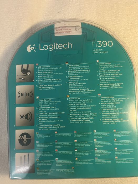 Logitech H390 USB гарнитура. Новая, в заводской упаковке