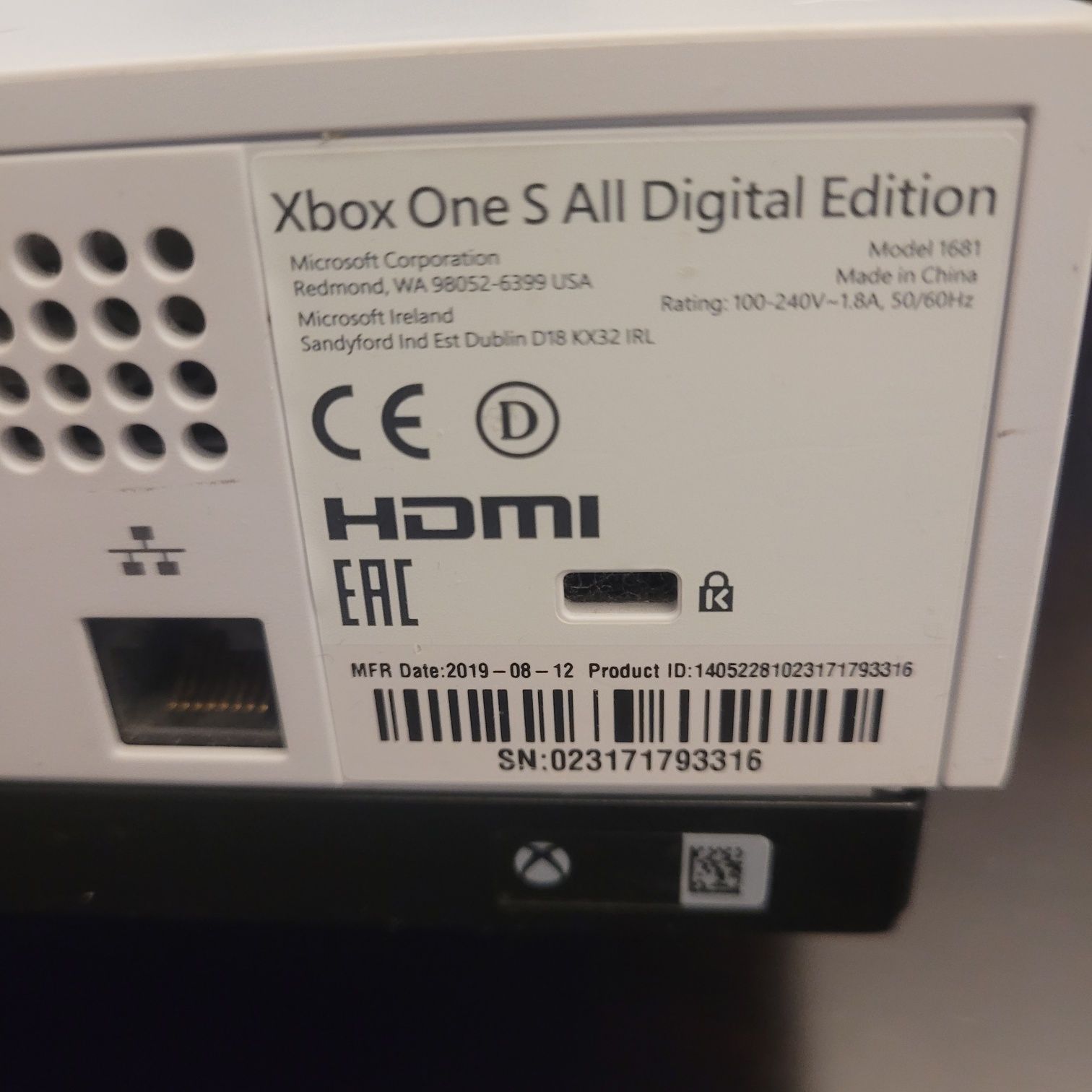 XBOX One S all Digital edition