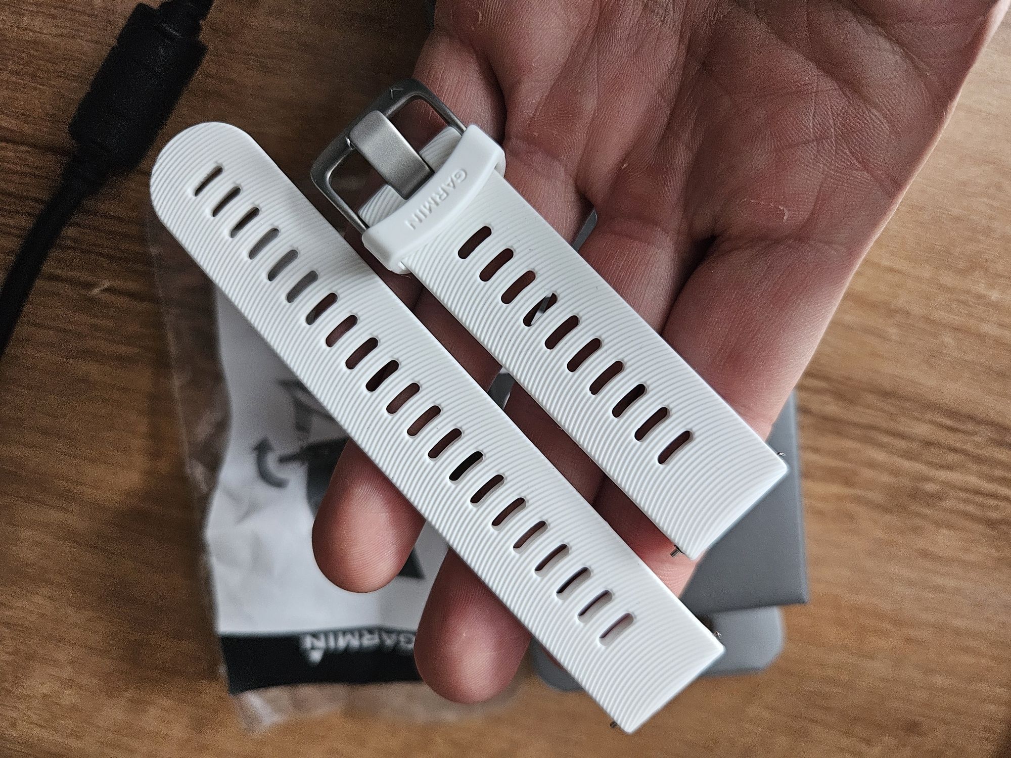 pasek do zegarka biały GARMIN mechanizm szybkiego odłączania -oryginal