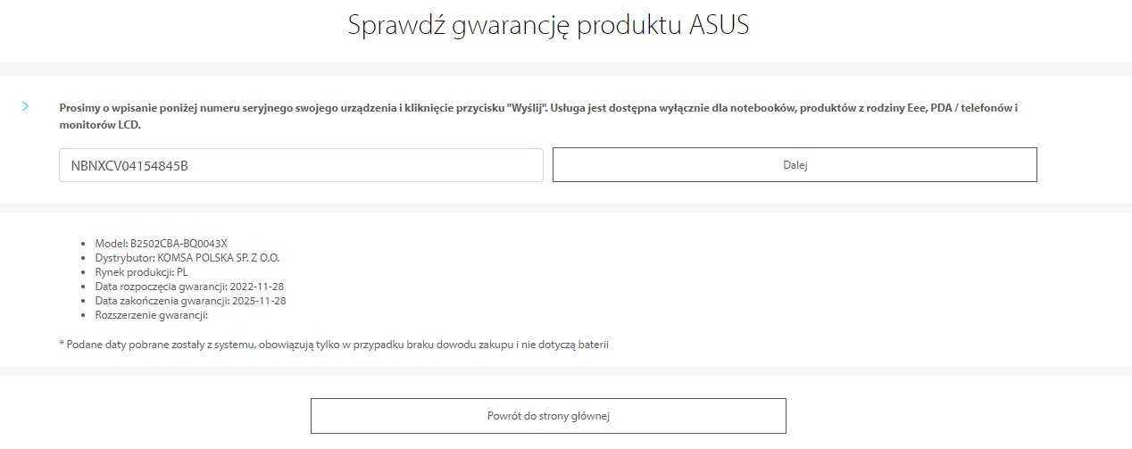 NOWY! Laptop Asus ExpertBook B2502CB ! GWARANCJA ! i5-1240P ! 512SSD