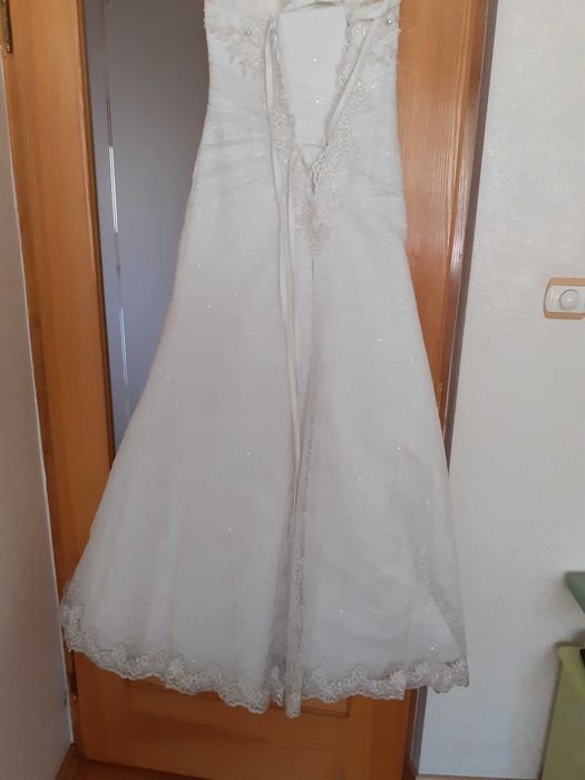 Suknia ślubna XS na niską szczupłą osobę koronka litera A