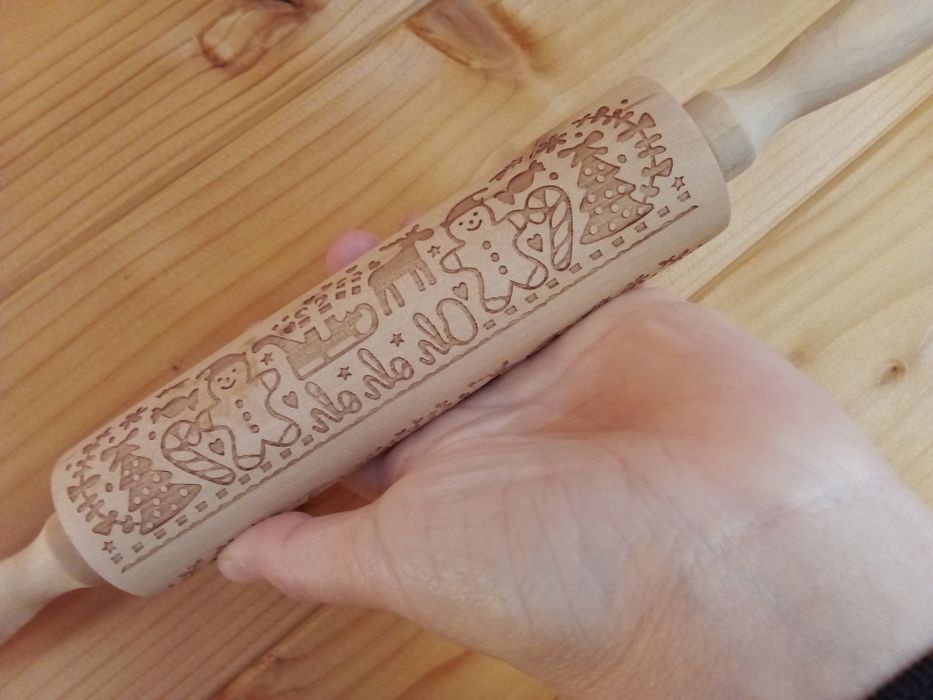 Rolo Massa Biscoitos Natal Boneco Gengibre - Novo