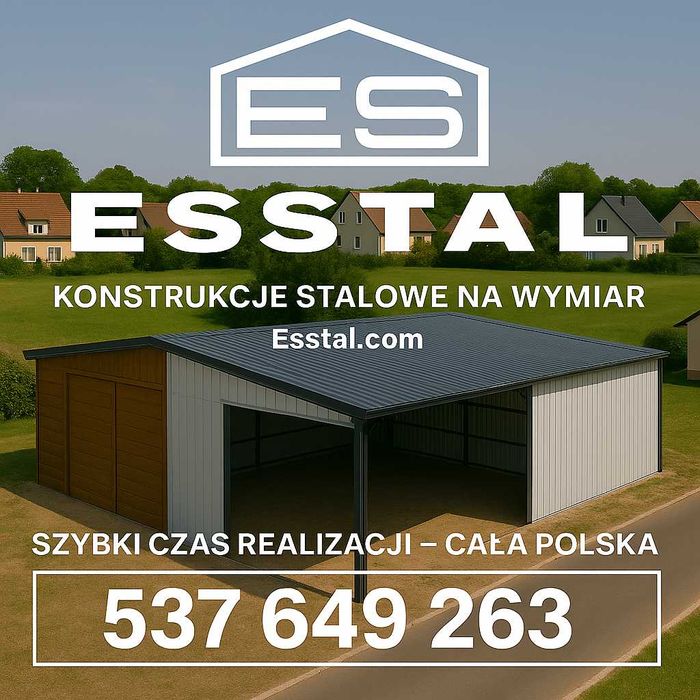 Wiata Blaszana Garaż | HALA MA MASZYNY | Magazyn Rolniczy | - ESSTAL*