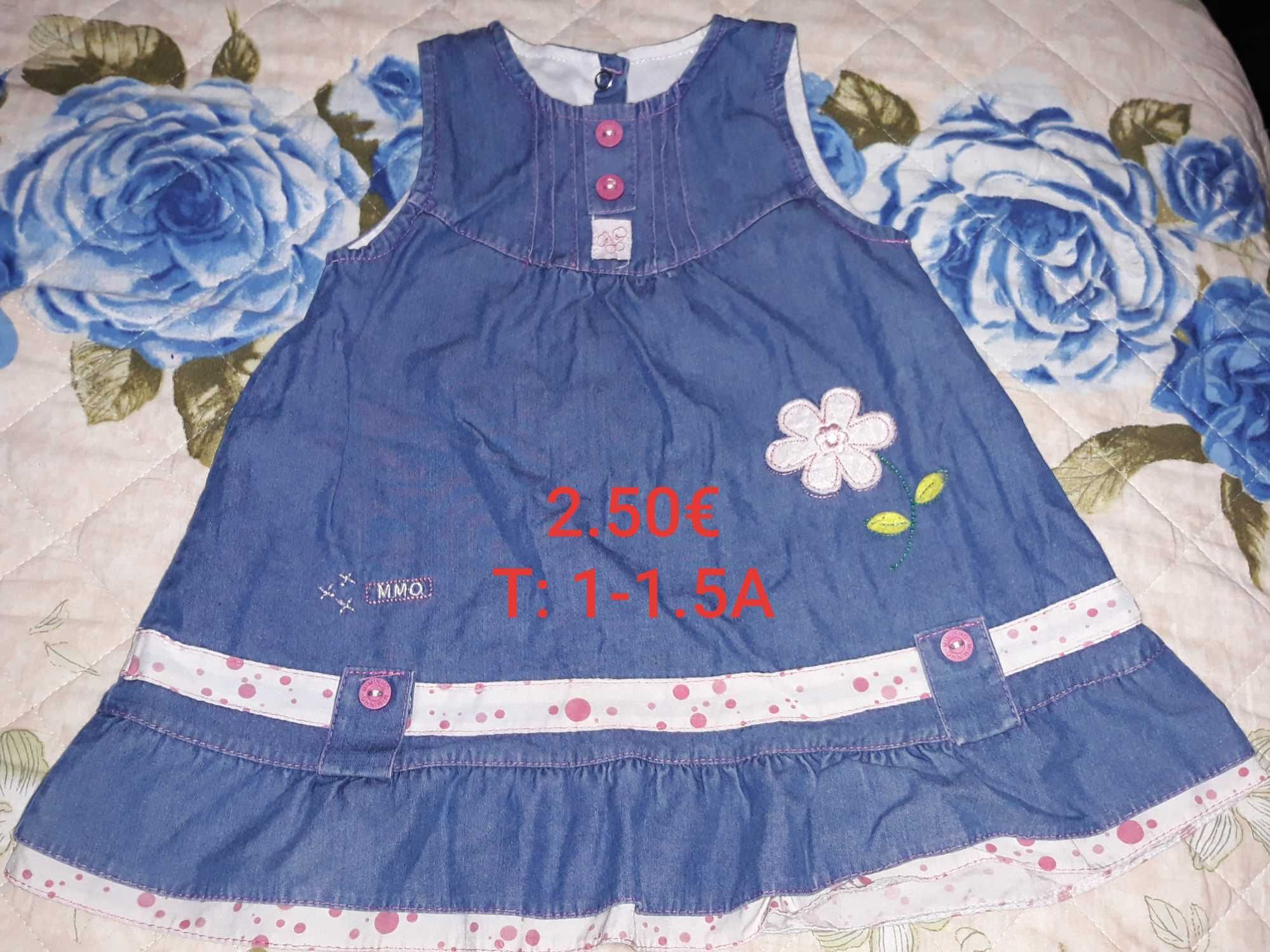 Roupa de menina, tamanho 1 a 1.5 anos.