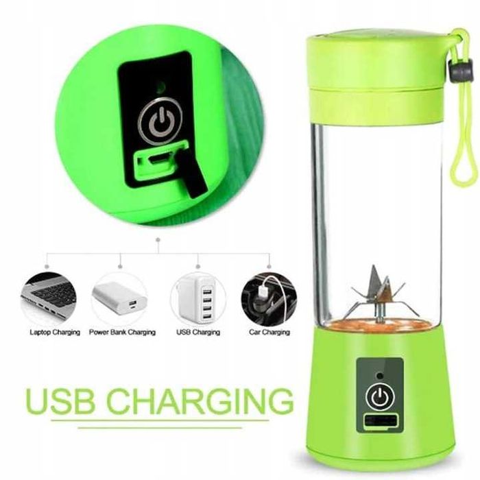 Blender Przenośny Shaker USB 380ml Elektryczny Turystyczny Mocny