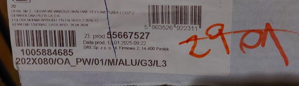 Ościeżnica do drzwi ukrytych