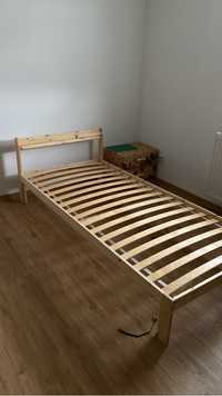 Łóżko 5 szt. / Rama + listwy + materace / Ikea