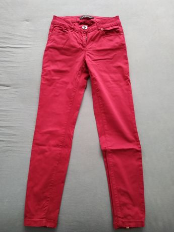 Top secret czerwone spodnie z suwaczkami