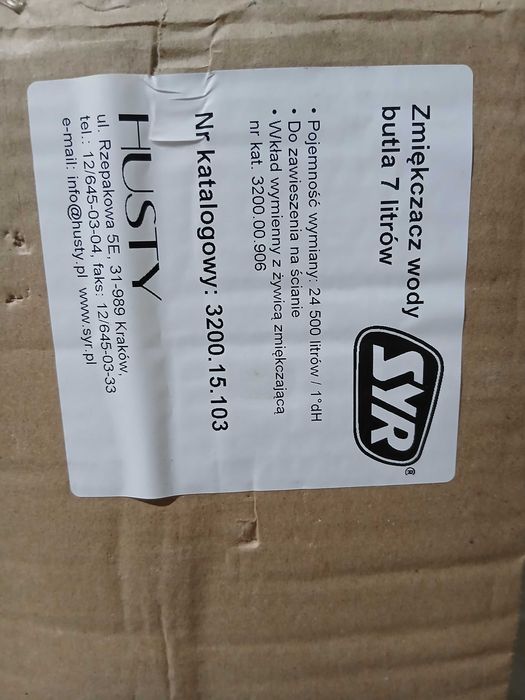 Syr zmiękczacz wody do instalacji grzewczej butla 7l NOWY