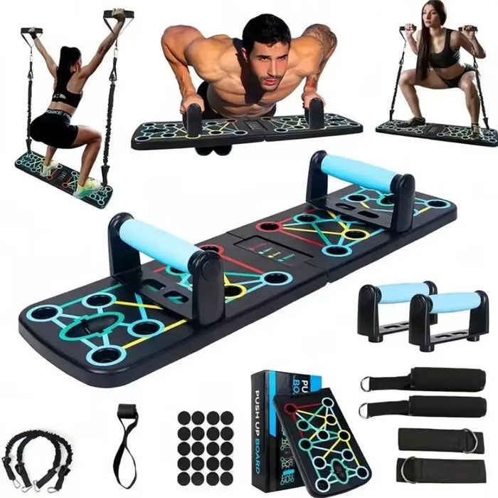 Доска для отжиманий 11 в 1 с эспандером, набор для отжима