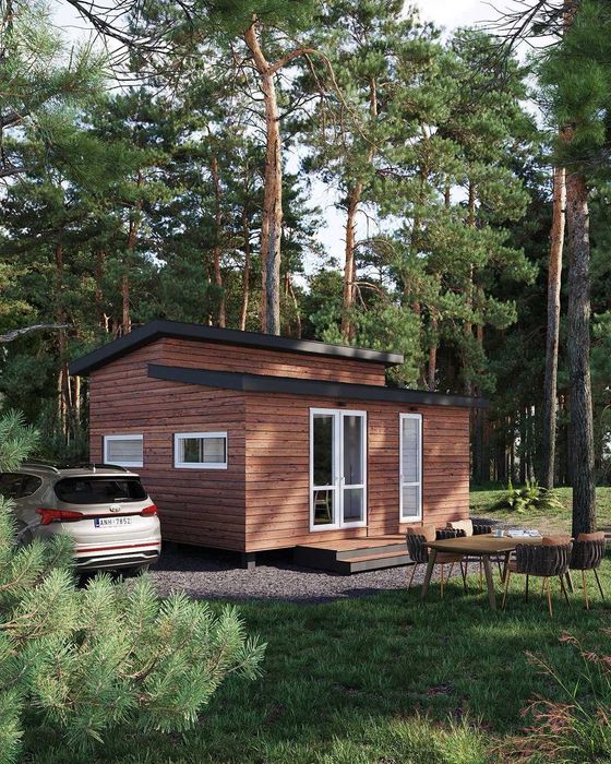 Продам модульний будинок 33 м2 з ділянкою 5,5 соток та світлом 5 кВт!