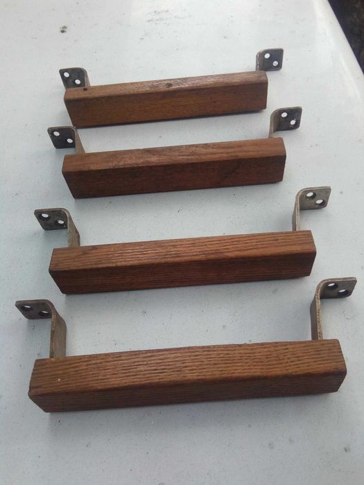 Ручка метало - деревянная на дверь, окно. Пр-во ссср. новая. 4 шт.