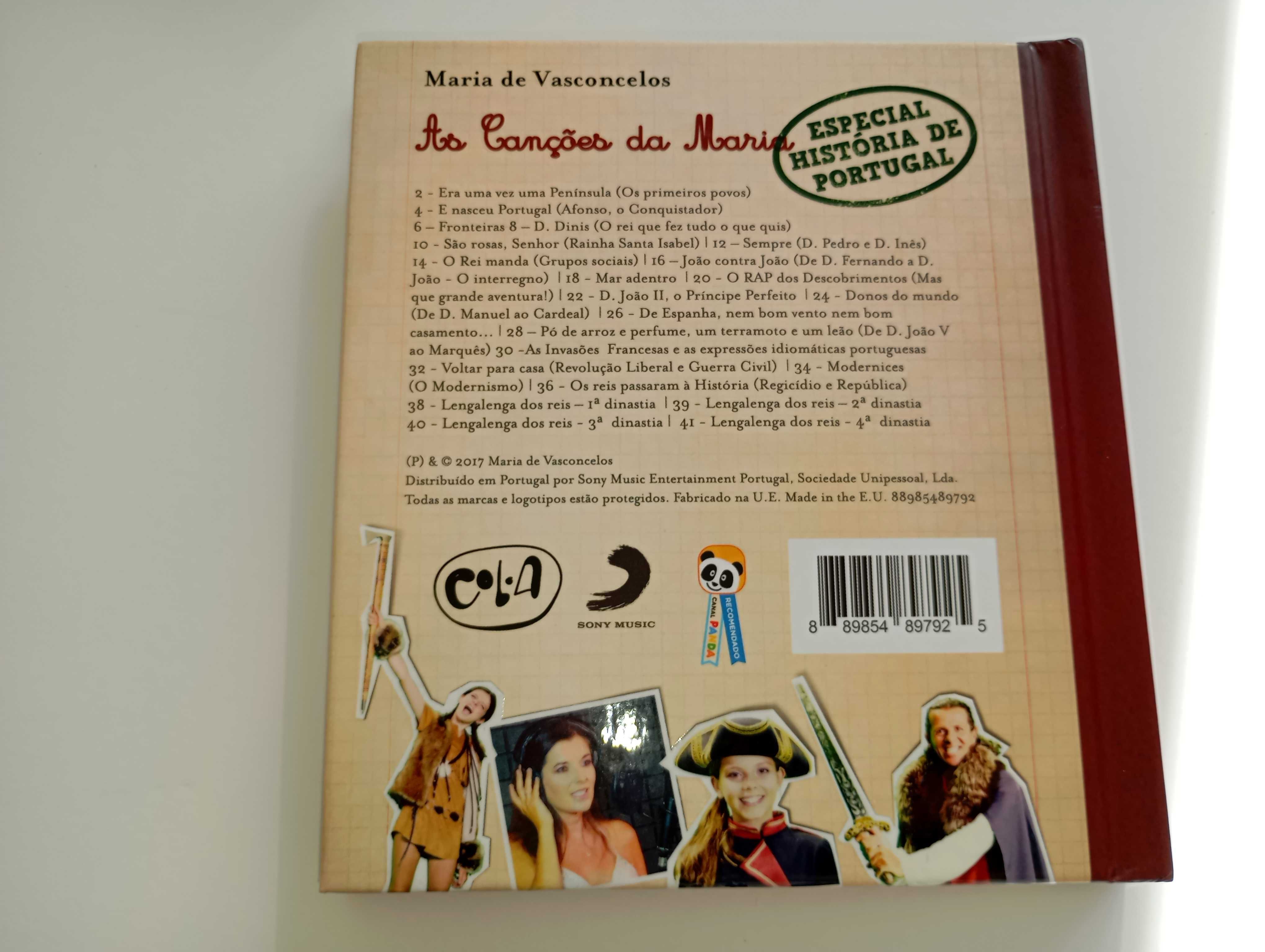 CD e DVD - AS Canções da Maria - Especial História de Portugal