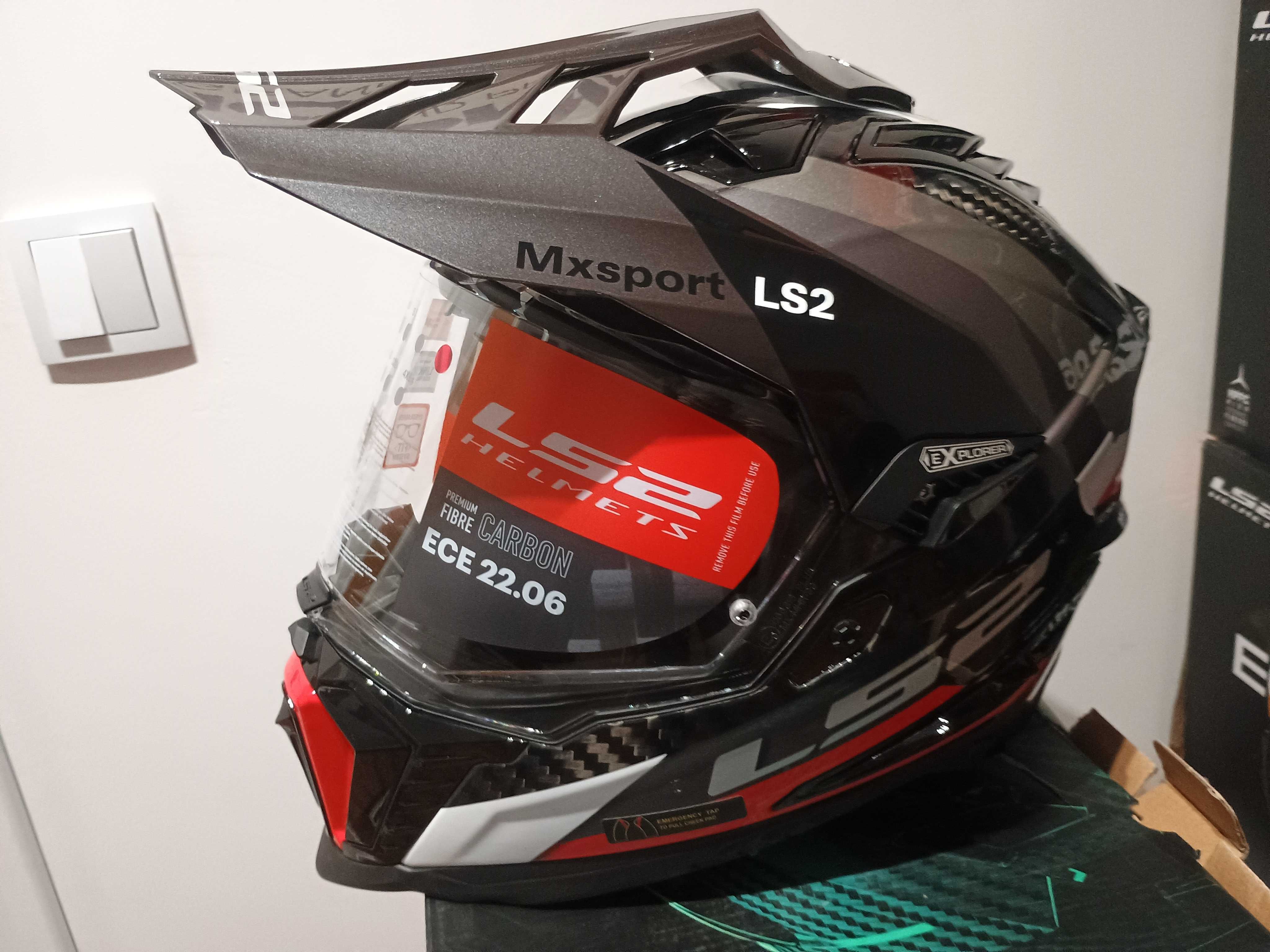 MX701 C EXPLORER FRONTIER Titan red roz. L + Pinlock w cenie ! CARBON
