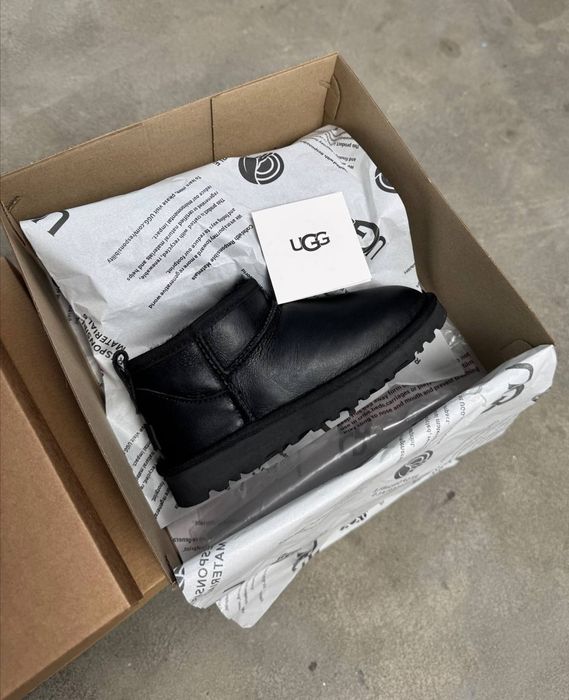 р36-40 Жіночі шкіряні уггі UGG ultra mini leather
