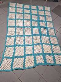 Koc patchwork narzuta Boho etniczny hand made