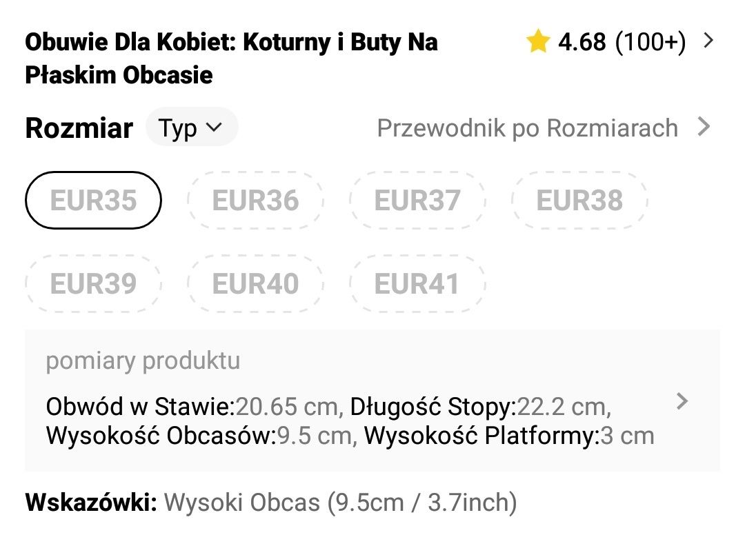Buty na wysokim koturnie