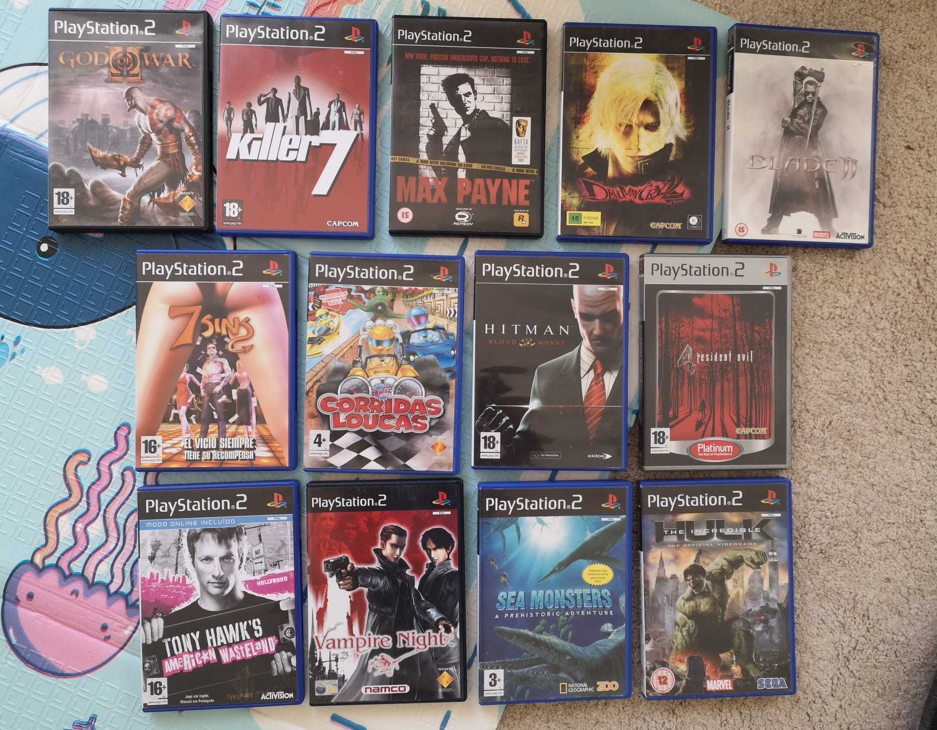 13 jogos para PS2 (preços na descrição)