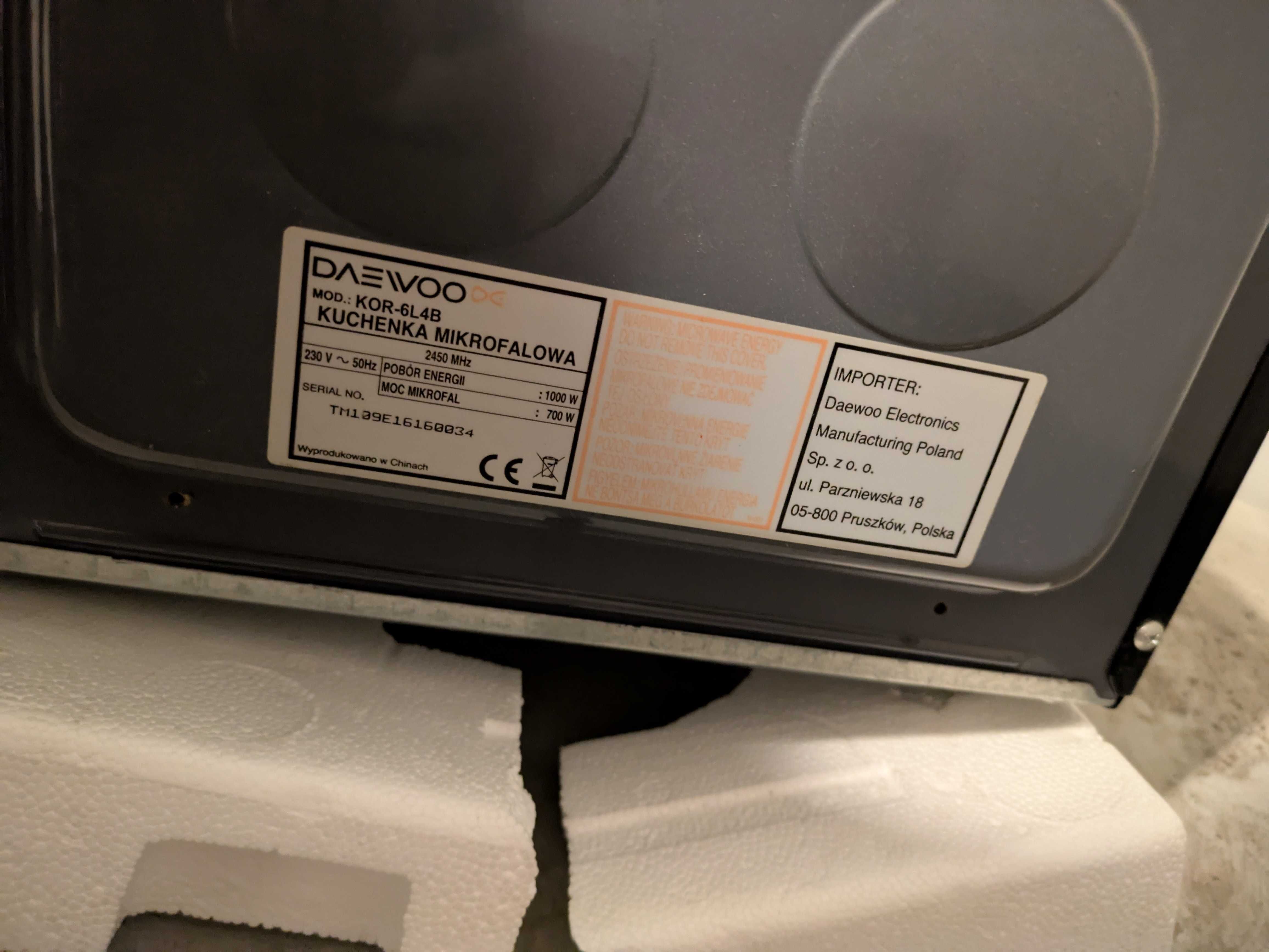 Mikrofala Daewoo Basic Microwave 20L KOR6L4B