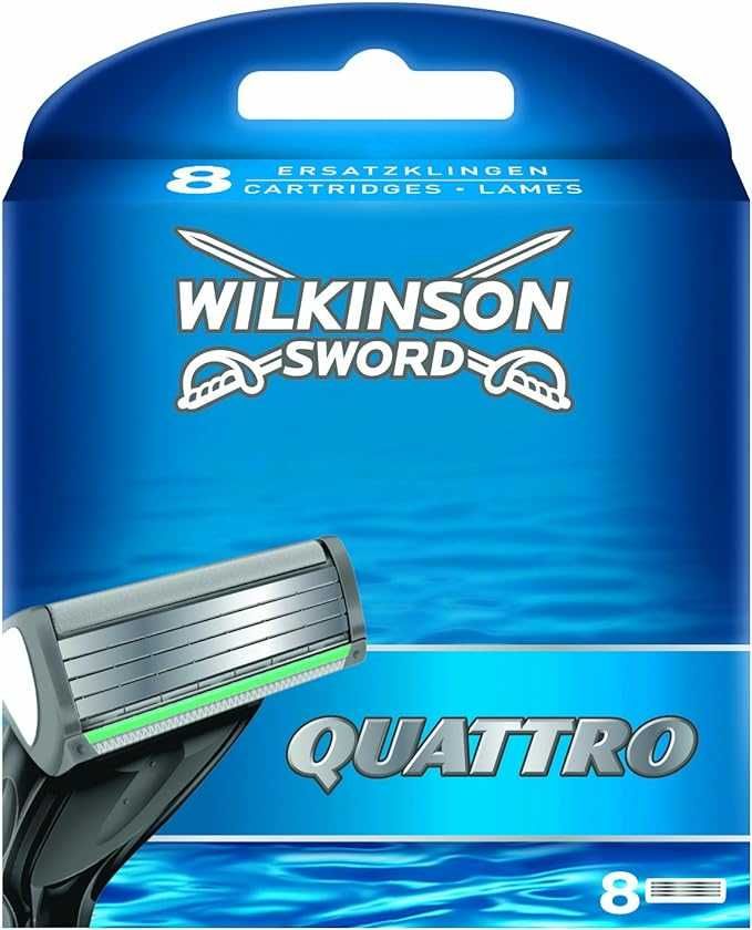 Wilkinson Sword Quattro Wymienne ostrza Wkłady 8 sztuk