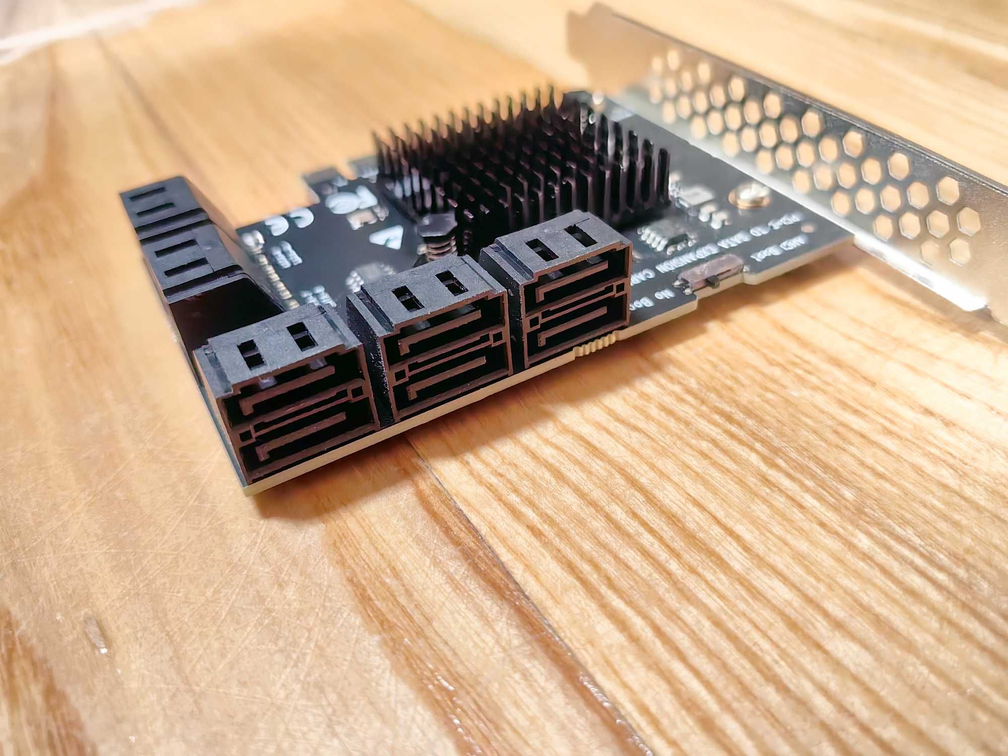PCI express 10 portów kontroler SATA 3  6Gbs do karty PCIeAdapter PCIe