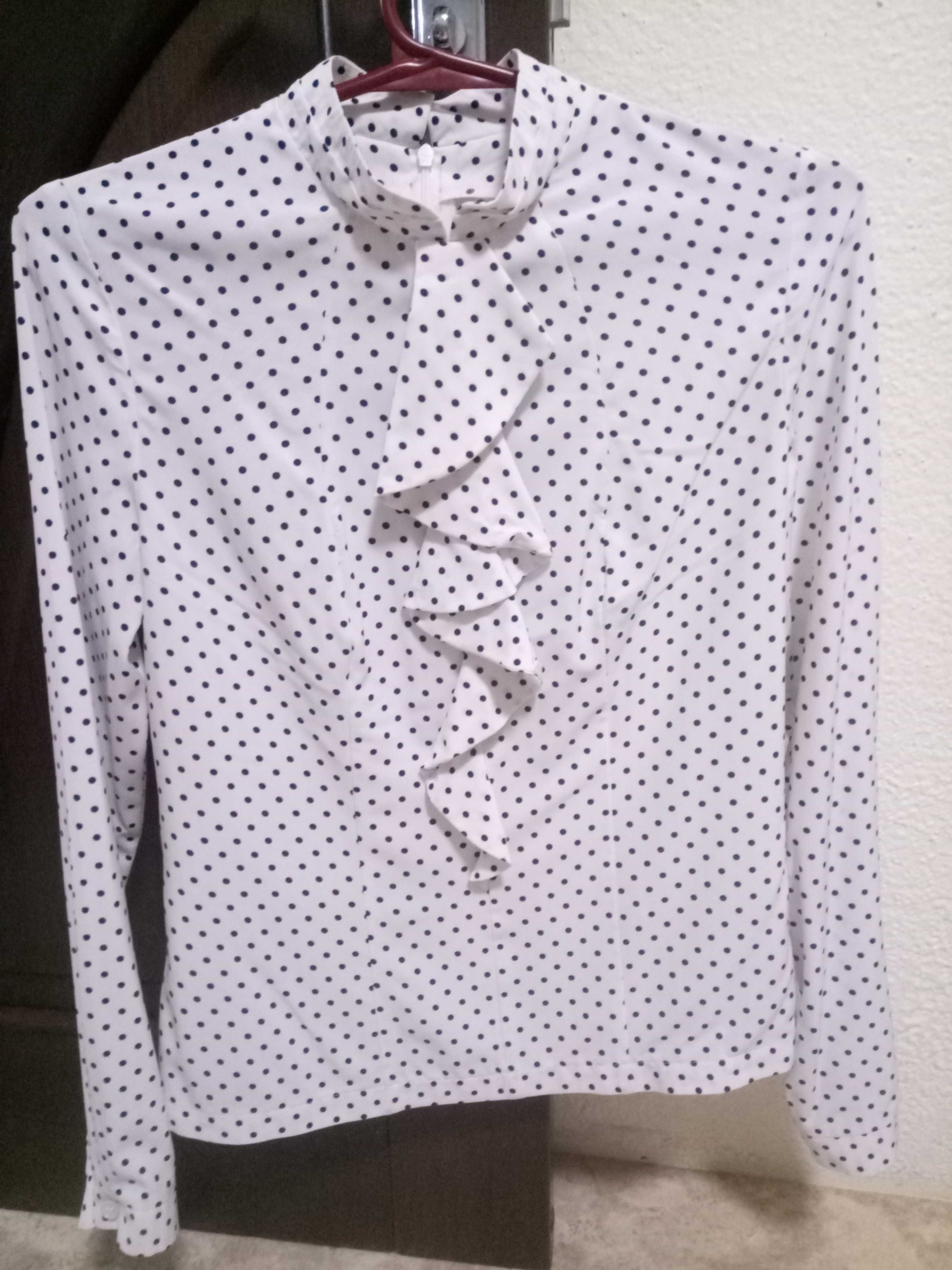 Фирменная нарядная блуза в горошек Джей Эль 42 размер
